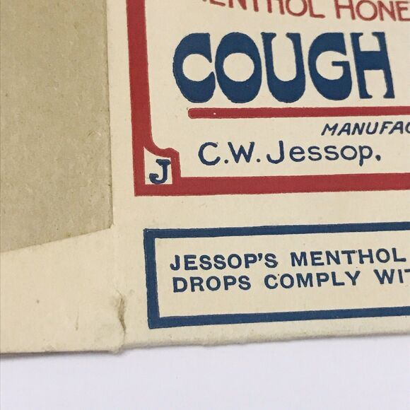 C.W. Jessops Antique Cough Drops Box RARE Drug Pharmacy Paper Advertising - Picture 14 of 14